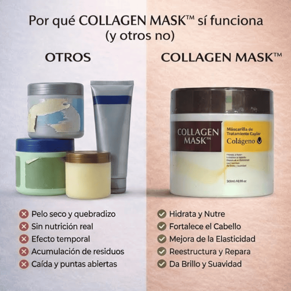 🎁 2x1 SOLO por HOY – CollagenMask™: Mascarilla Capilar con Colágeno