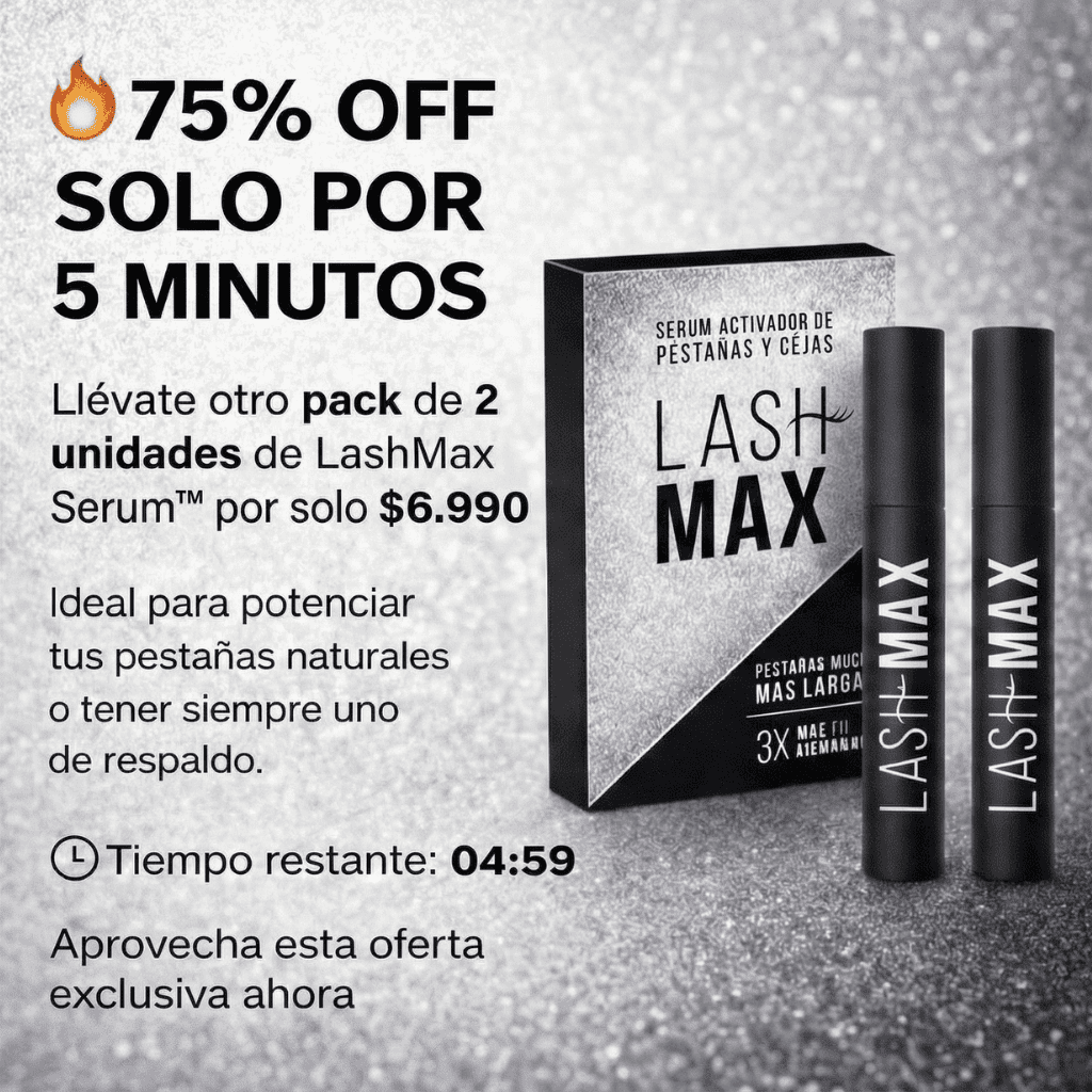 + Otro Pack LashMax Serum con 75% OFF